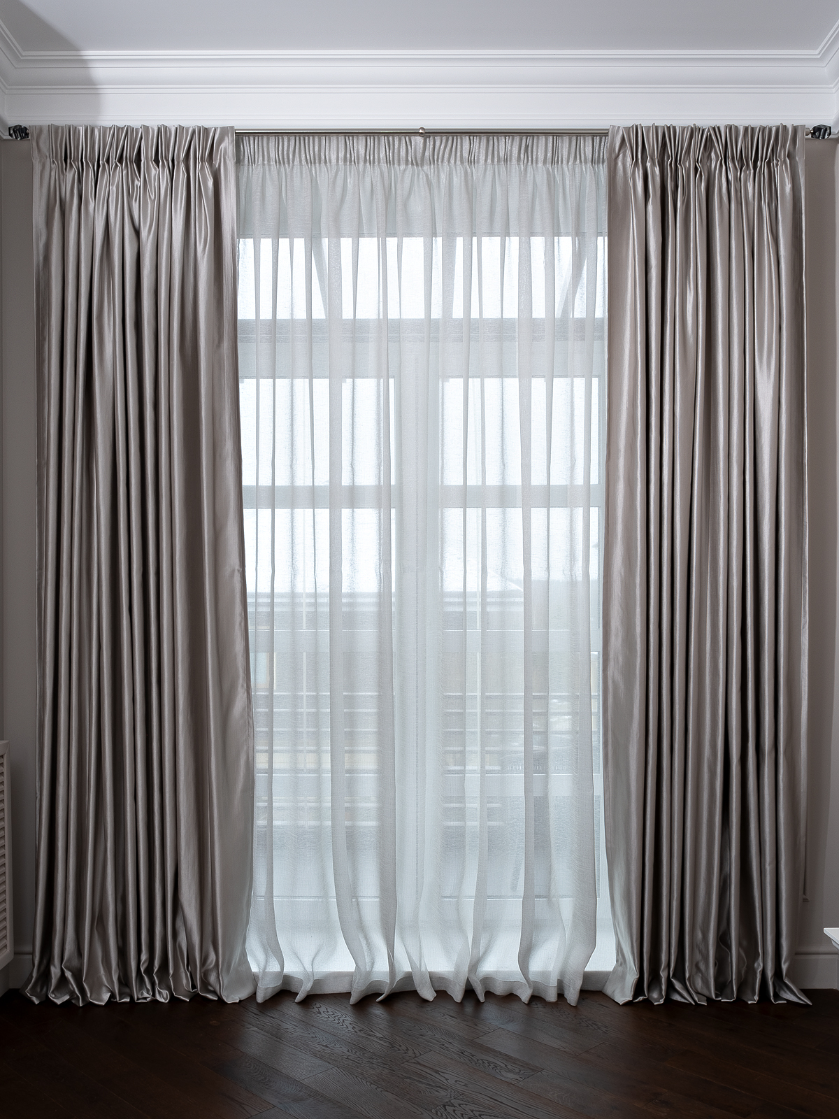 Портьера серая Garda Decor 121GD-00009