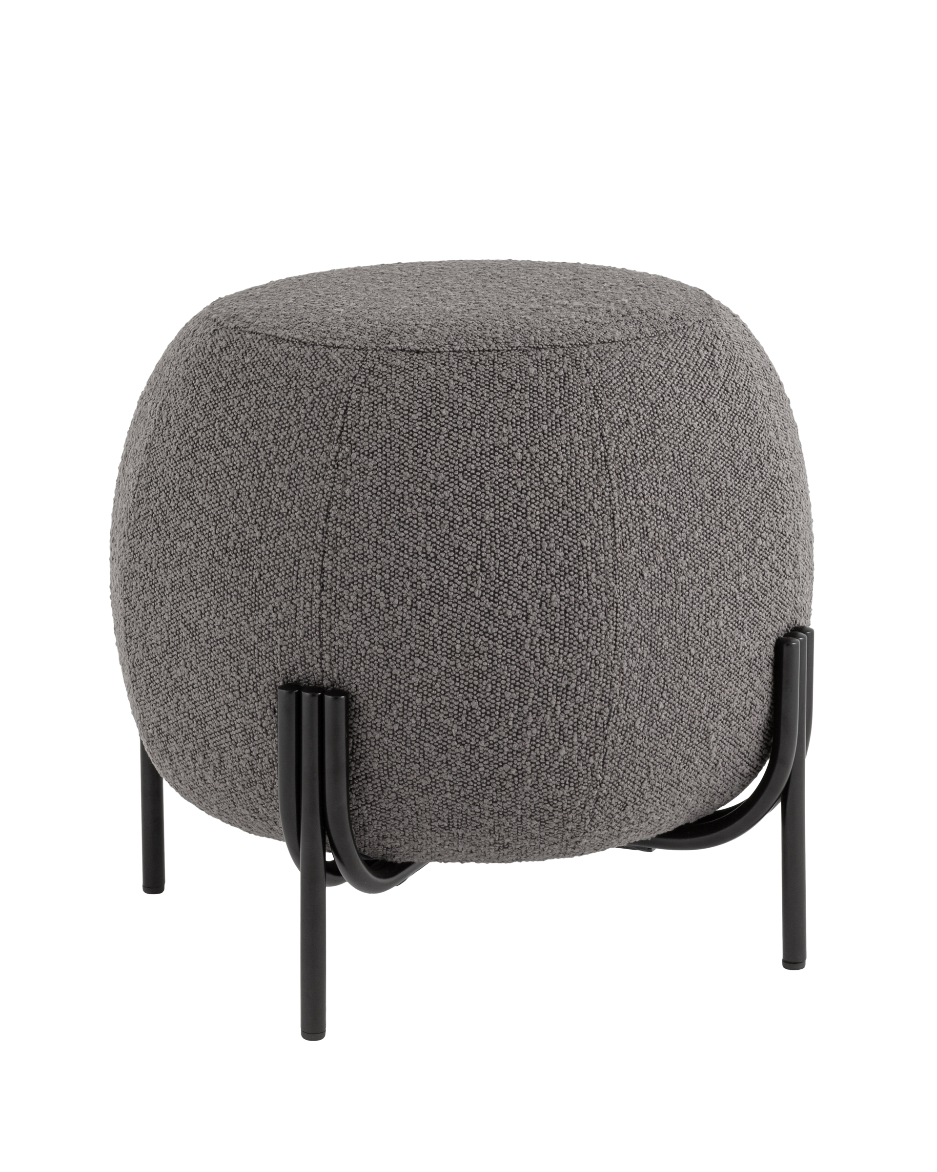 Пуф Флик букле тёмно-серый Stool Group