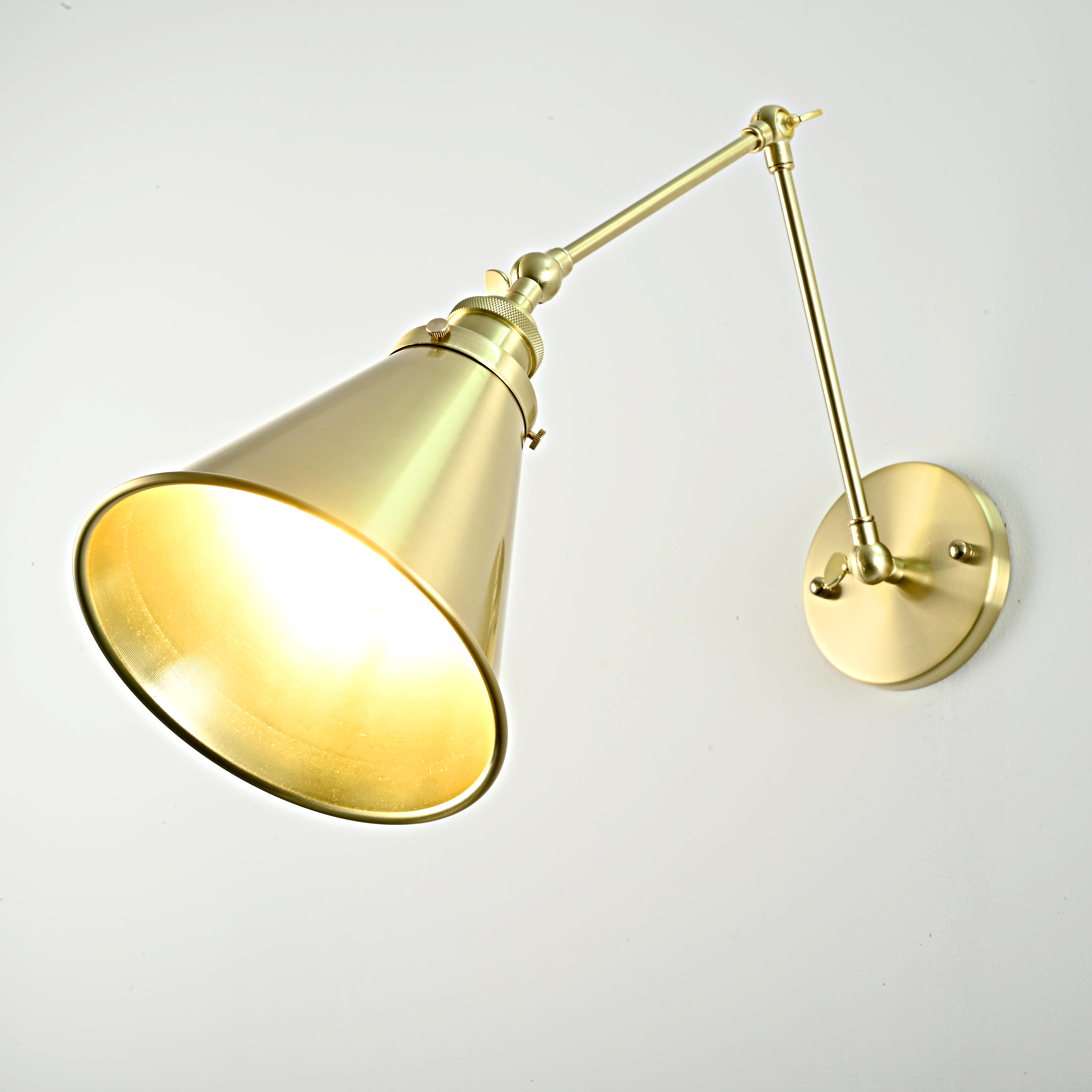 Бра Gloce Cone Shade Loft Industrial Metal Tall Gold By Imperiumloft