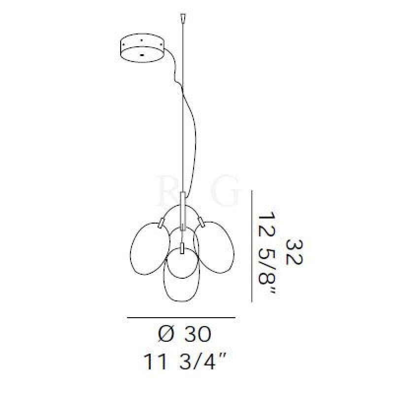Подвесной светильник De Majo PRO-SECCO S4DG
