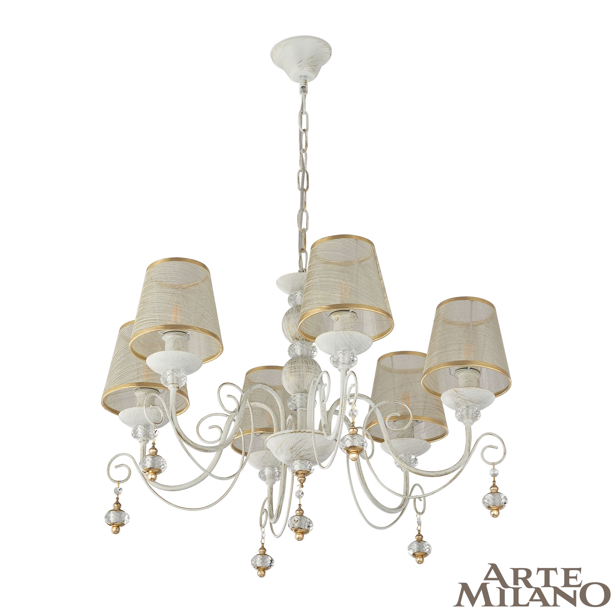 Люстра 347620/6 WT+G Arte Milano