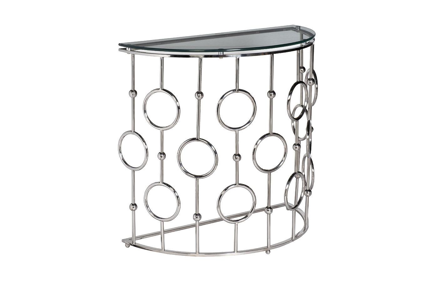 Консоль прозрачное стекло/хром Garda Decor GY-CST8040