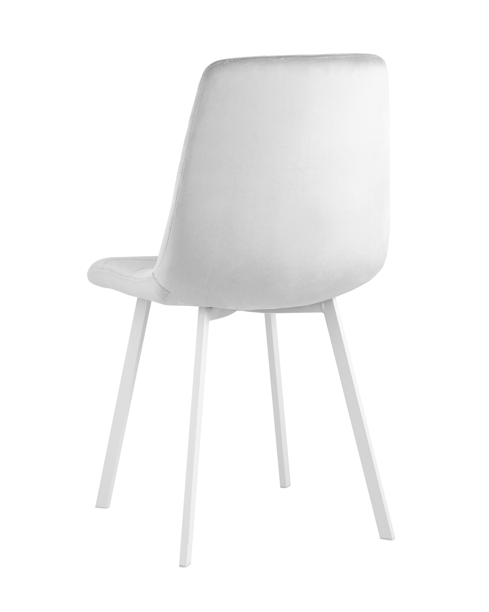 Стул Chilly велюр серебристый ножки белые Stool Group