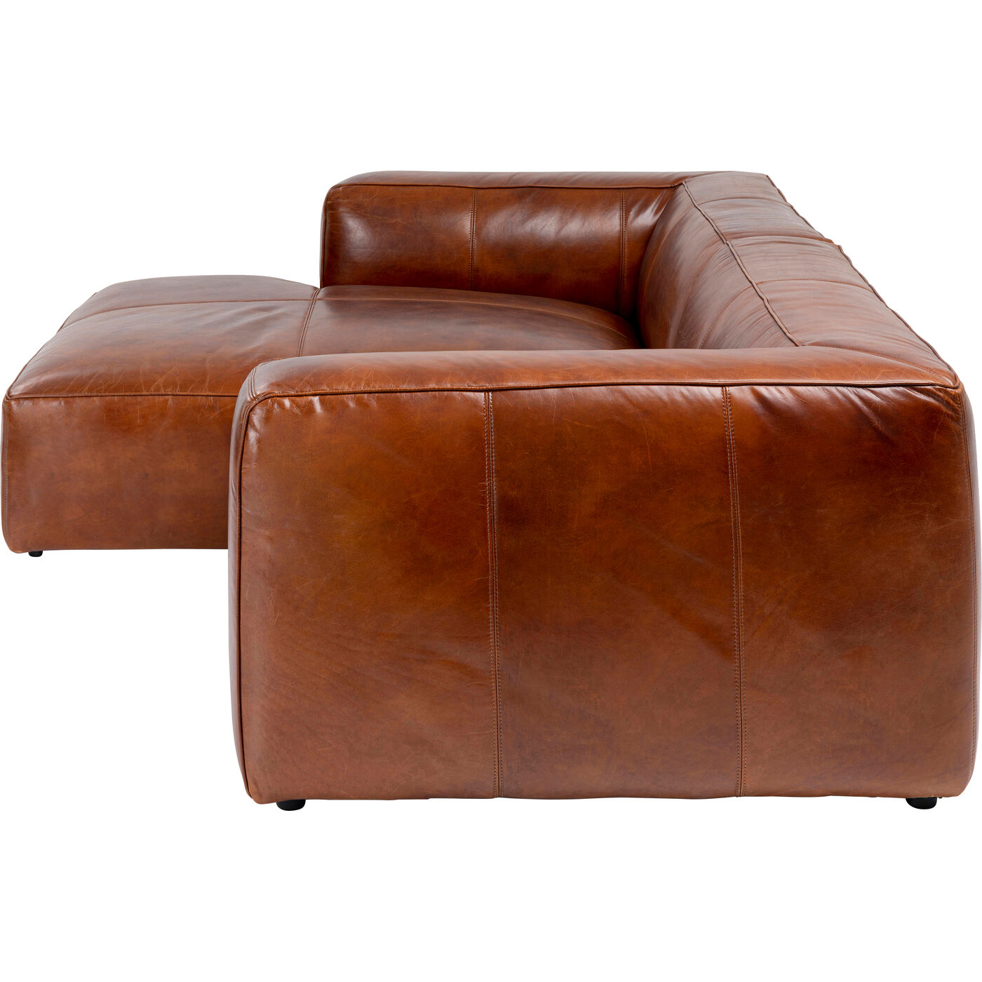 Диван угловой Cubetto Leather Brown 170x270 см KARE 87779