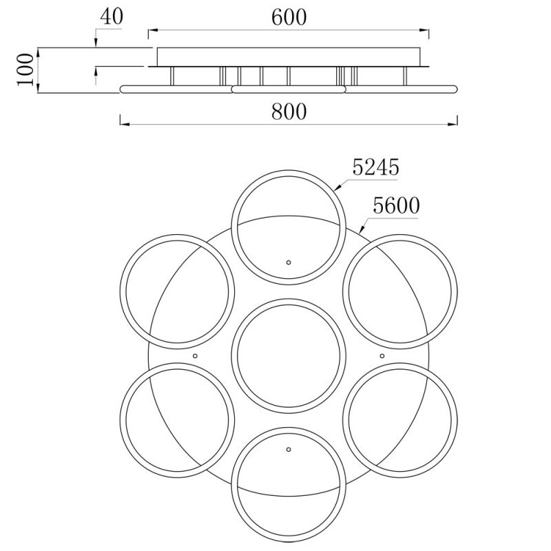 Накладной светильник Arte Lamp A2500PL-7BK