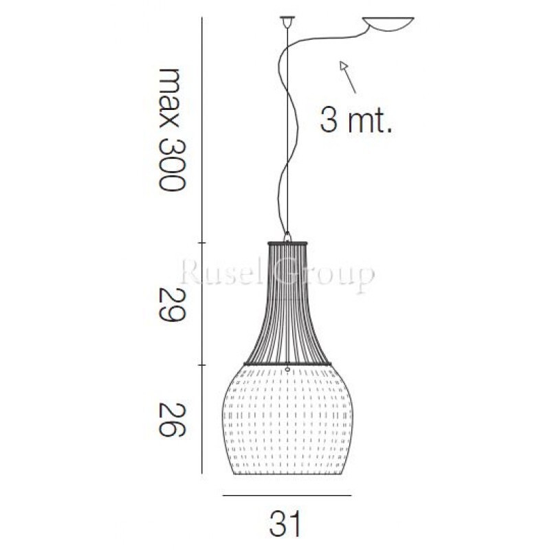 Подвесной светильник Vistosi REDER SP P D1
