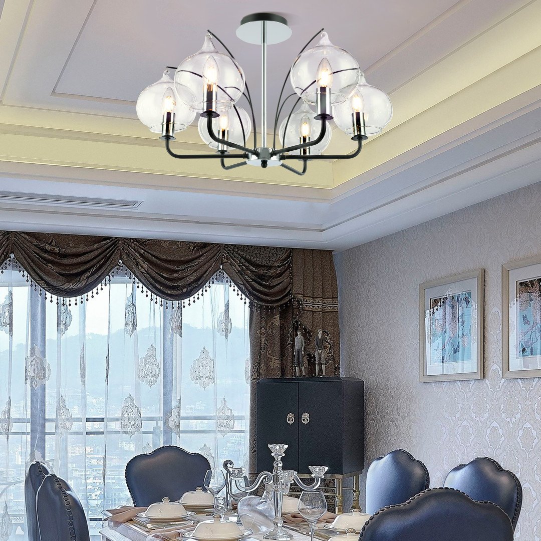 Люстра с плафонами 321007/6 BK.CR Arte Milano