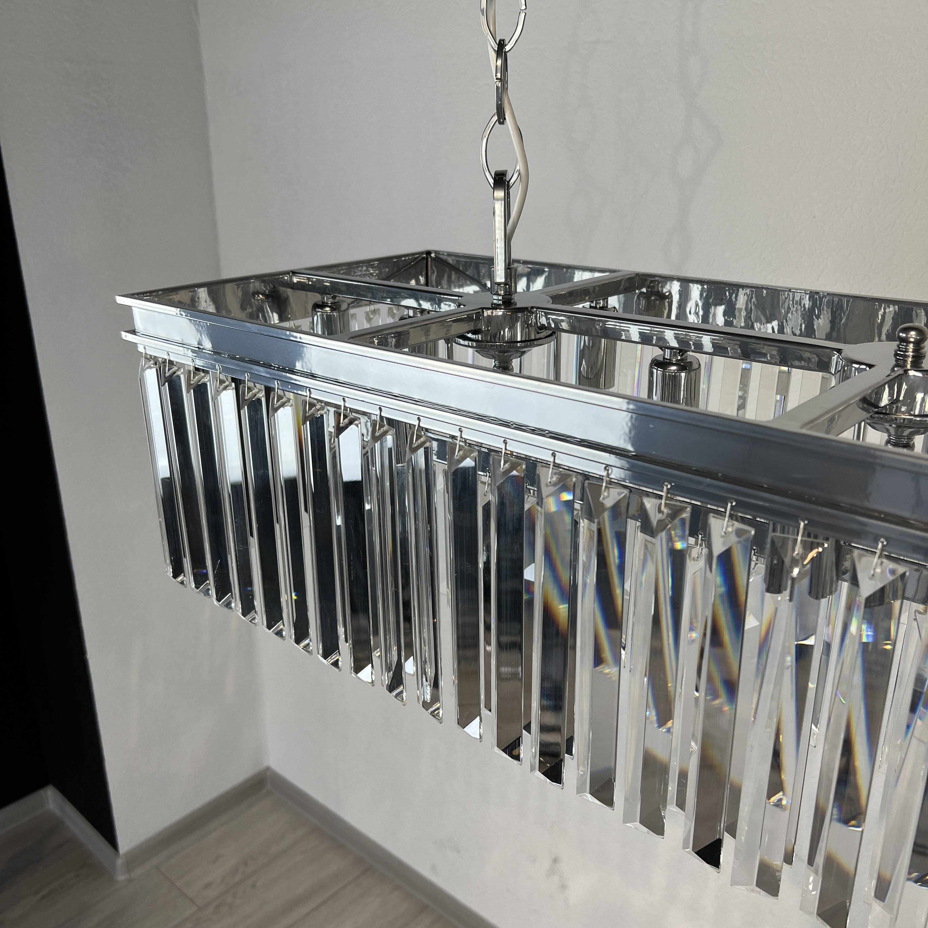 Люстра RH 1920S ODEON CLEAR GLASS FRINGE chrome 100 by ImperiumLoft