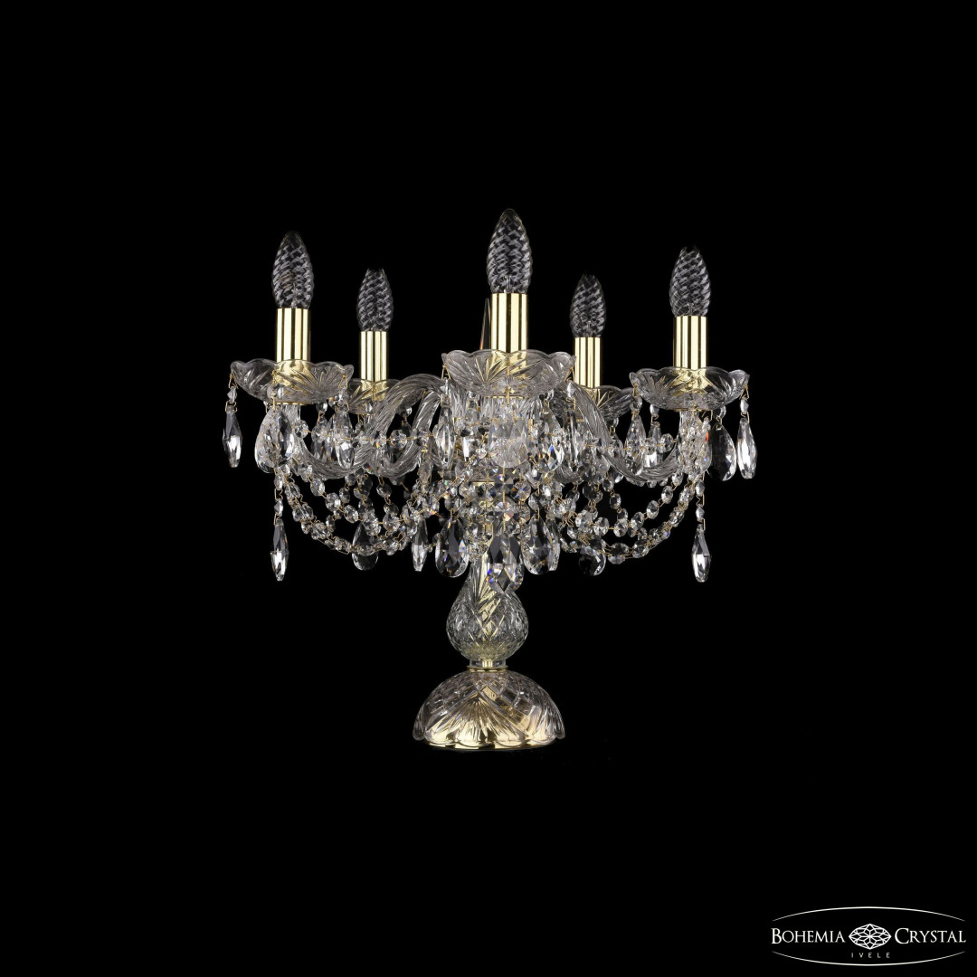 Настольная лампа хрустальная 1406L/5/141-39 G