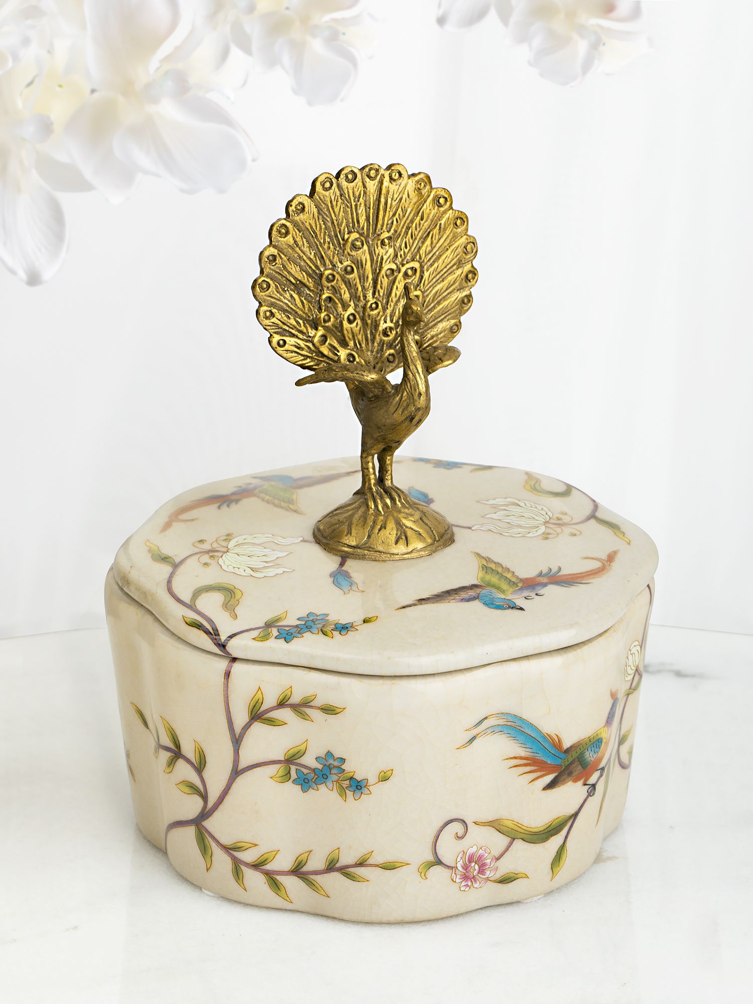Шкатулка с павлином Glasar 31G2501/B1229FHC/HFD2075