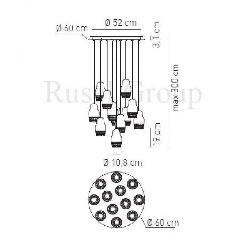 Подвесной светильник AXO LIGHT FEDORA SP 12