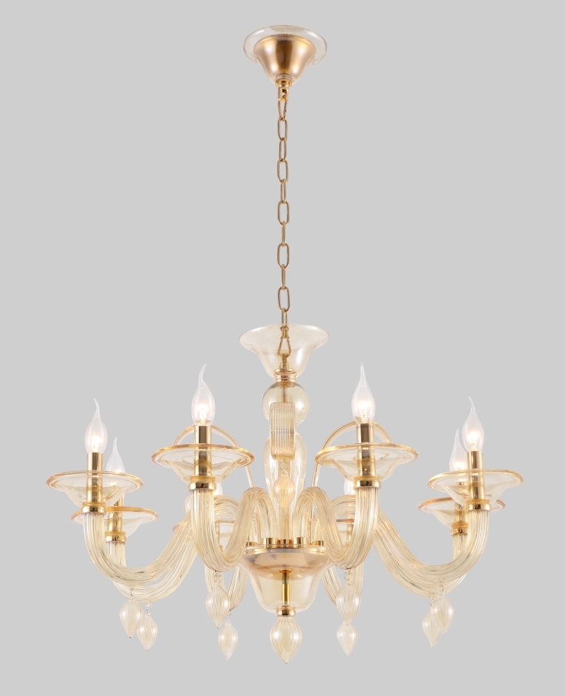 Люстра Crystal Lux CAETANO SP-PL8 AMBER