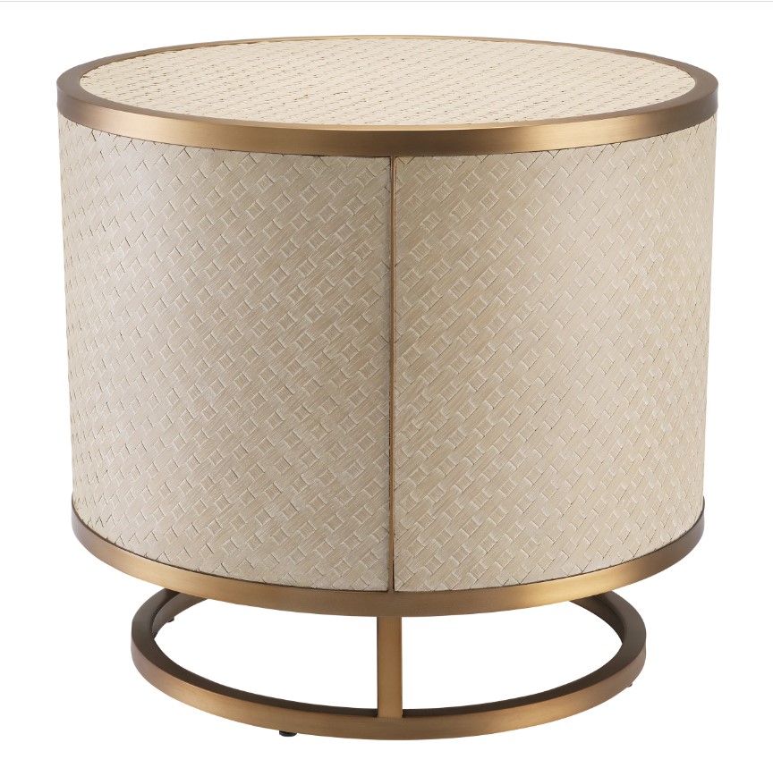 Приставной Столик Eichholtz Napa Valley woven washed oak veneer 114779