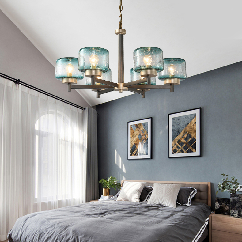 Подвесная люстра POT D70 5 lamps Blue by ImperiumLoft