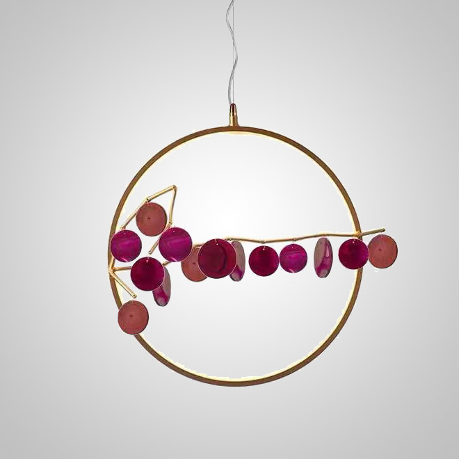 Подвесной светильник AGATE 10 yellow D33 by ImperiumLoft