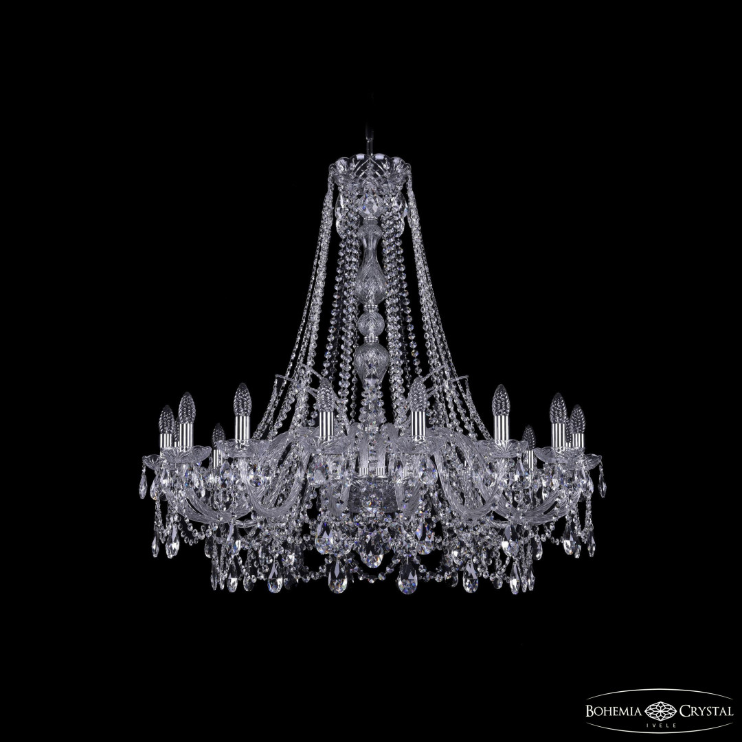 Люстра хрустальная 1411/16/360/h-95 Ni