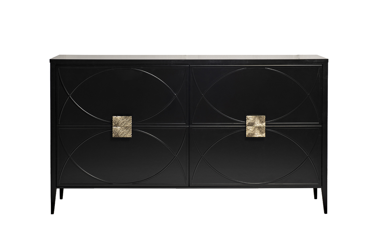 Комод черный с ящиками Garda Decor 151SV-00001 Комод черный с ящиками Garda Decor 151SV-00001