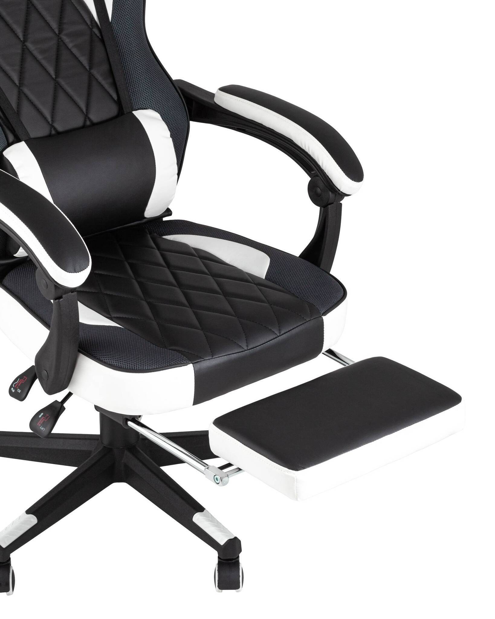 Кресло игровоеs Virage черно-белое TopChairs