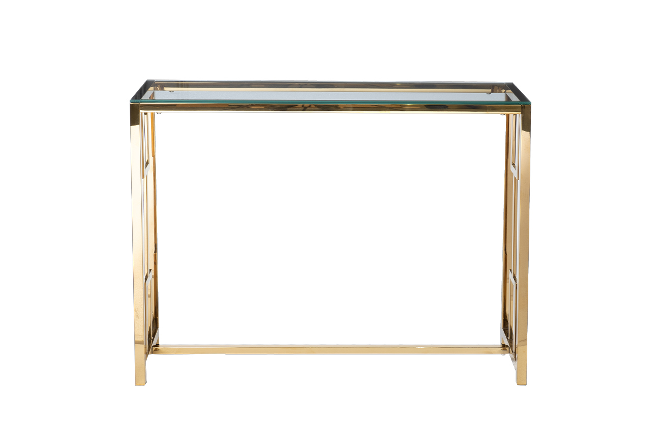 Консоль прозрачное стекло/золото Garda Decor 47ED-CST072GOLD