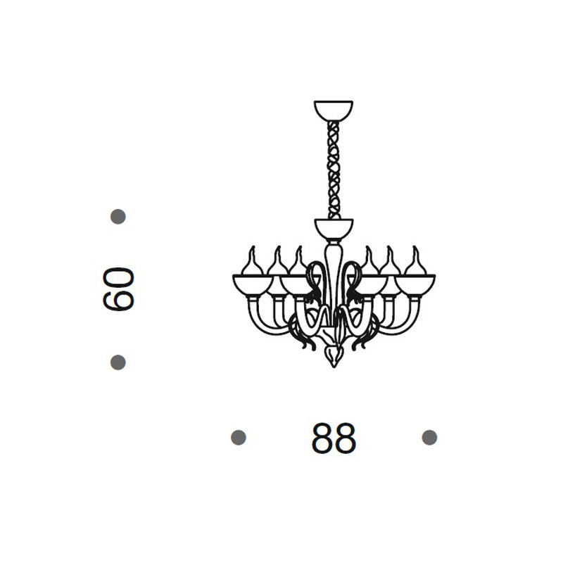 Люстра IDL 446/6 Champagne