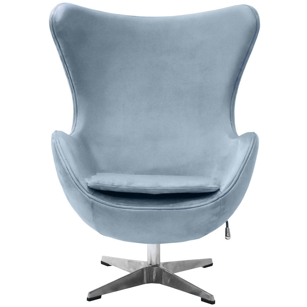 Кресло EGG CHAIR серый, искусственная замша Bradex Home FR 0645