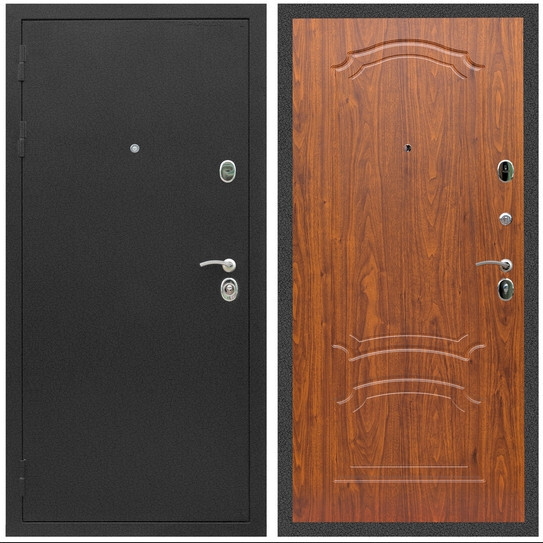 Дверь входная Graf Люкс ТП-70 Черный крокодил / МДФ 16 мм ФЛ-140 Мореная береза