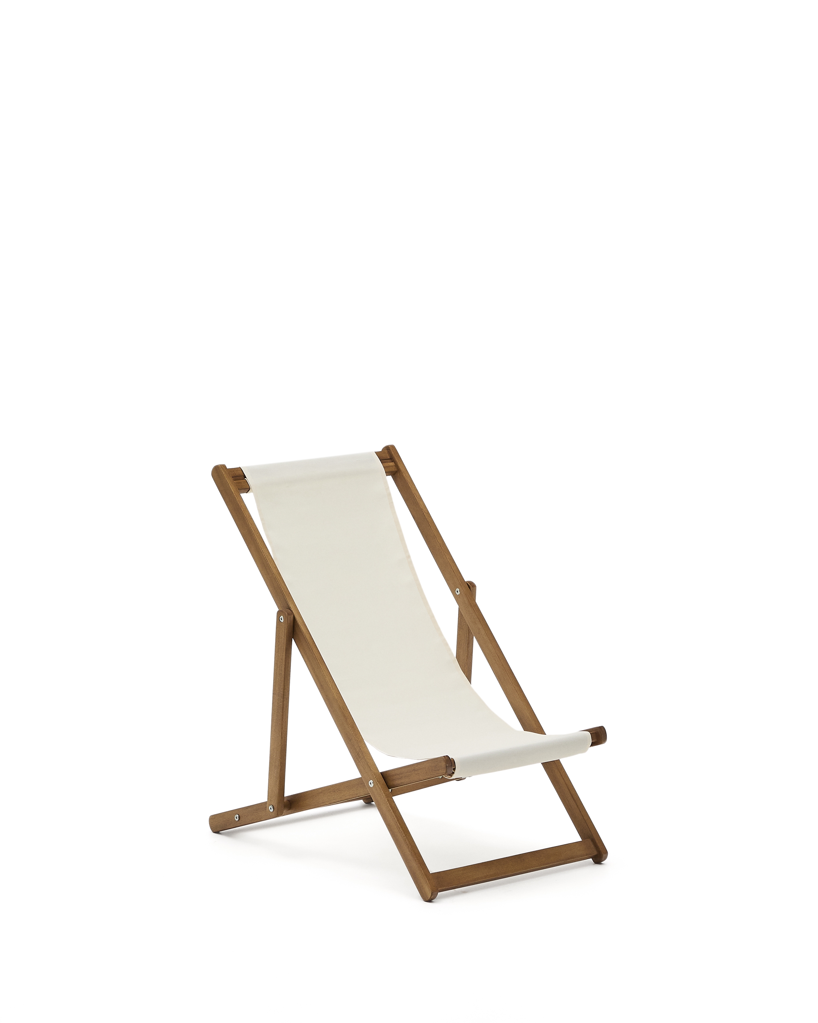 Adredna Детское складное кресло-шезлонг бежевого цвета из акации La Forma (ex Julia Grup)
