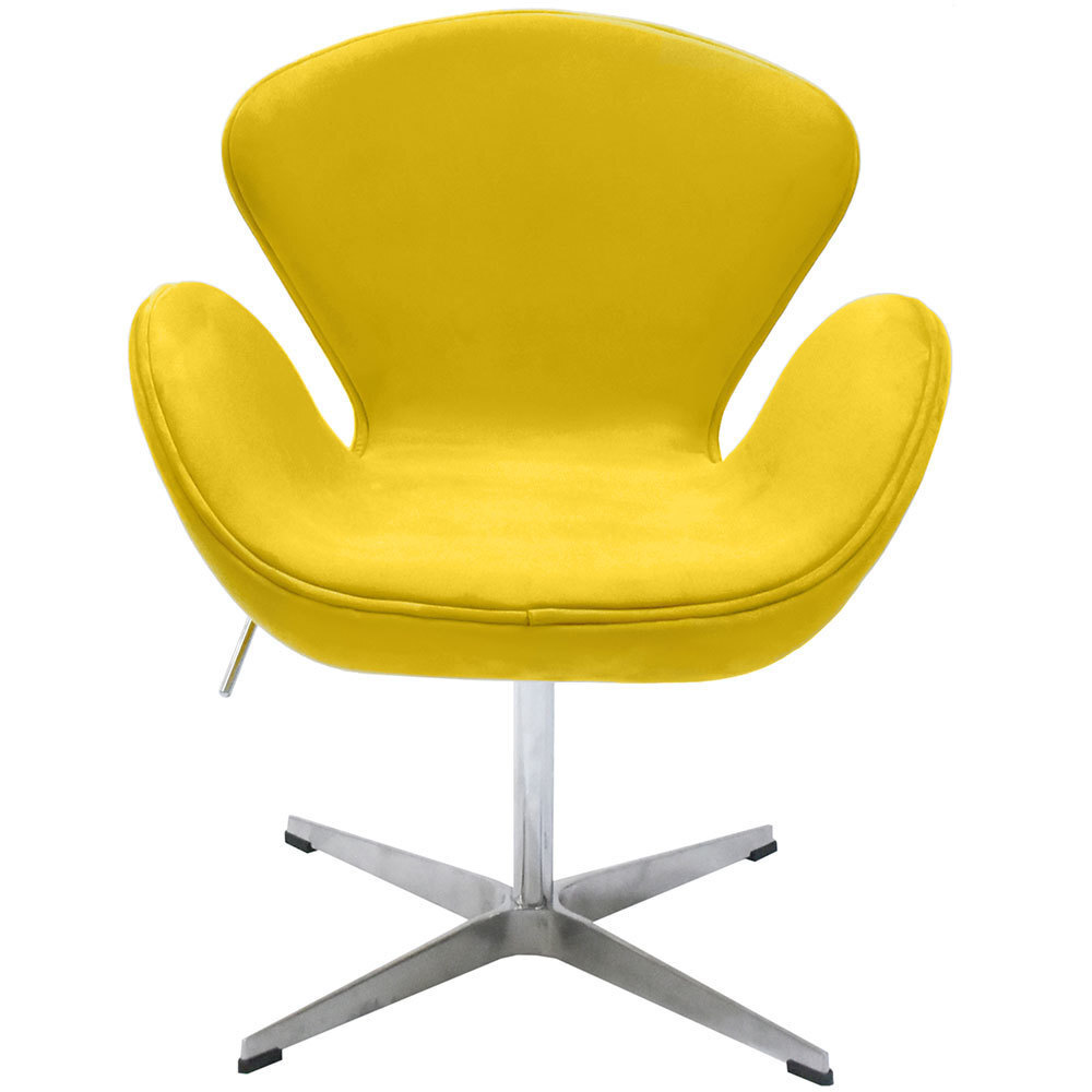 Кресло SWAN CHAIR жёлтый, искусственная замша Bradex Home FR 0658
