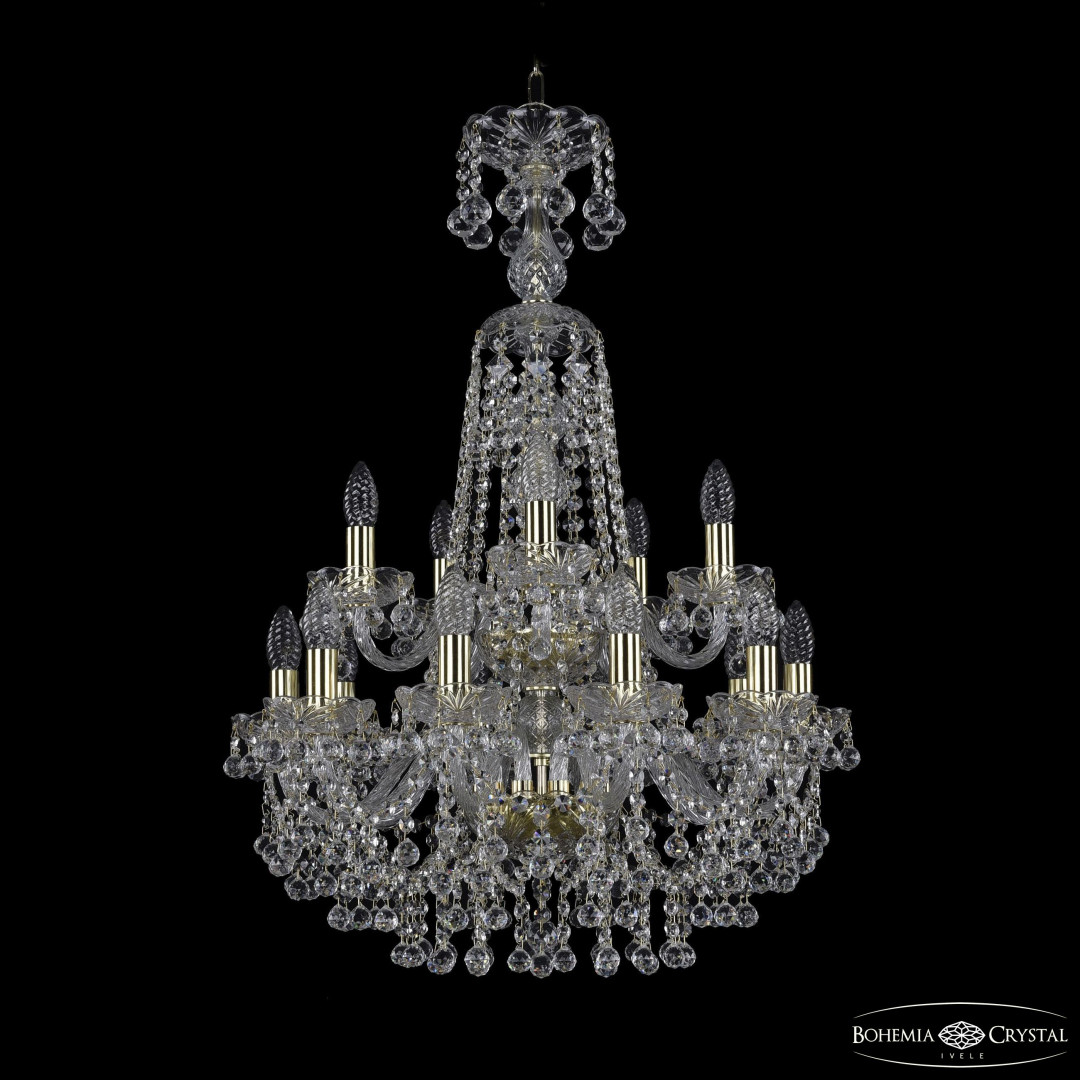 Люстра хрустальная 1409/10+5/195/XL-83/2d G