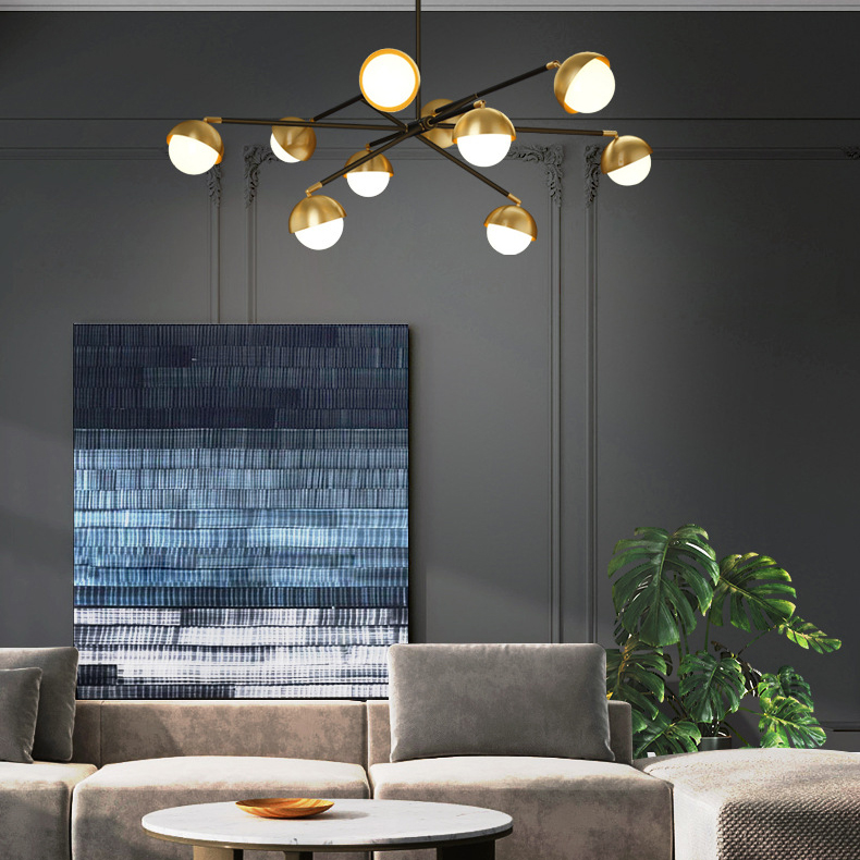 Потолочная люстра KENDALL L6 Black Gold by ImperiumLoft