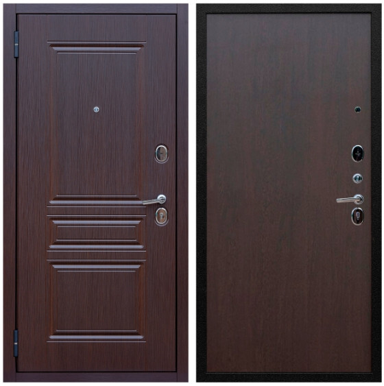 Дверь входная Graf Экстра МДФ 10 мм ФЛ-243 Лиственница шоколад / МДФ 6мм ПЭ Венге