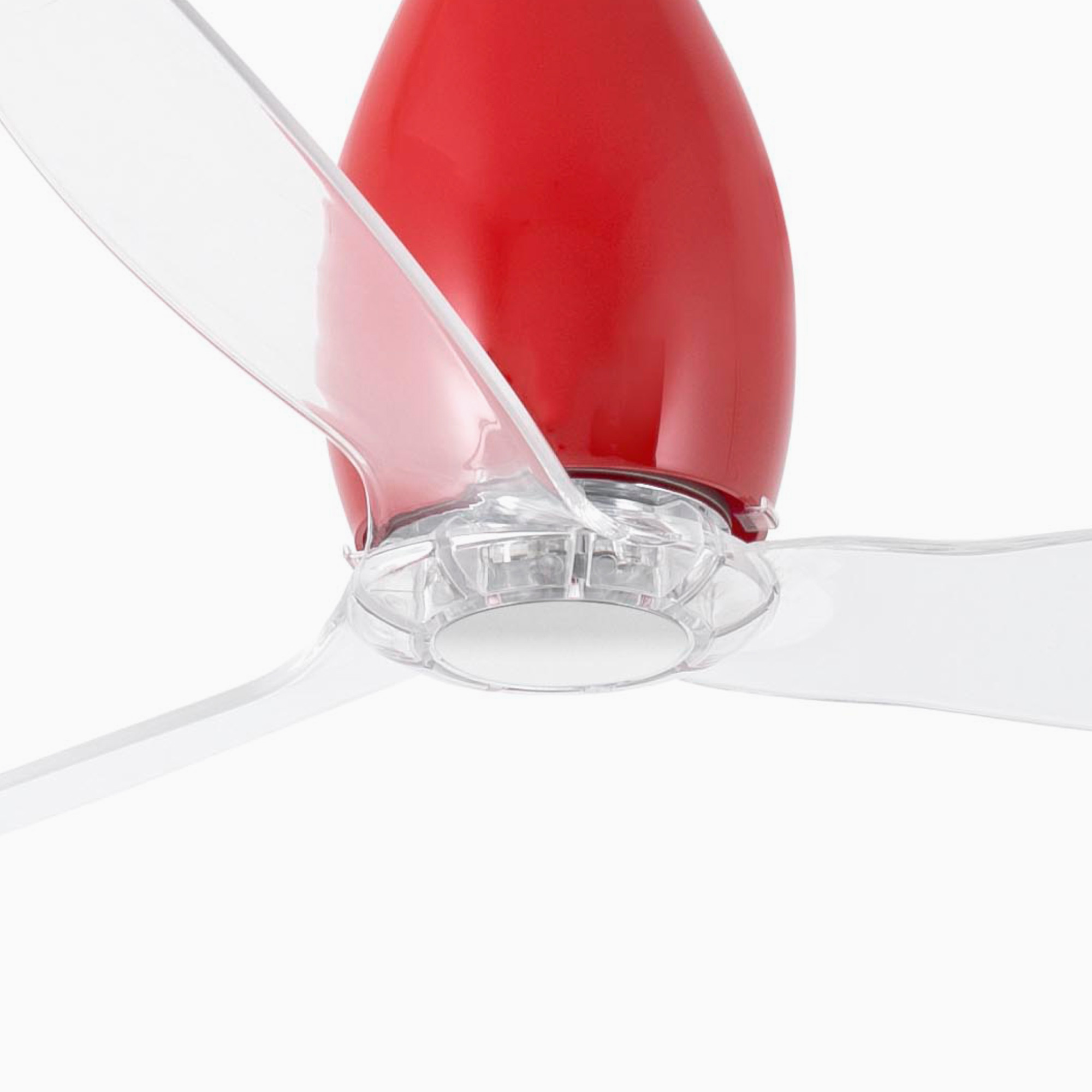 Потолочный вентилятор ETERFAN Ш1280 MM Блестящий красный/прозрачный PALAS Faro
