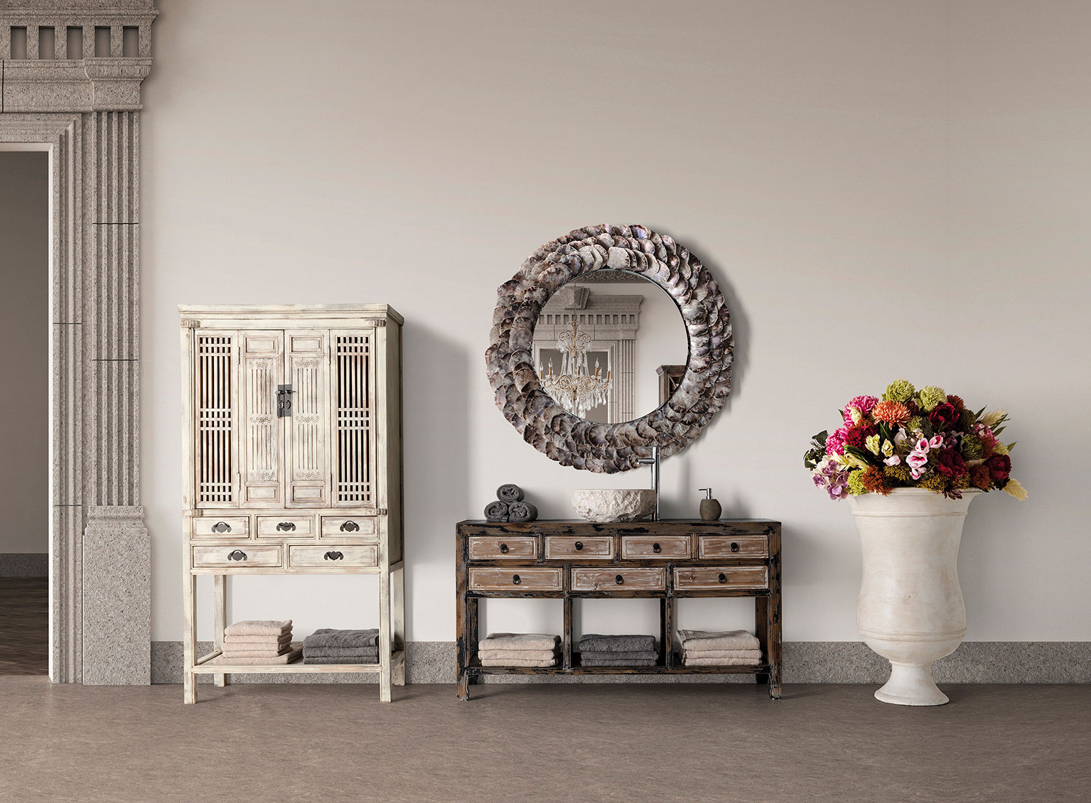 Круглое зеркало Inga 128 см Vical