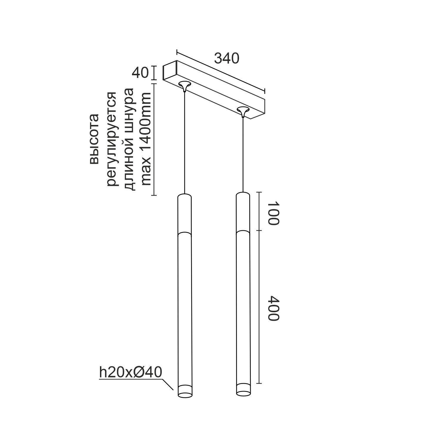 Подвесной (накладной) светодиодный светильник Ledron SAGITONY E2 T40 Wooden 100 White