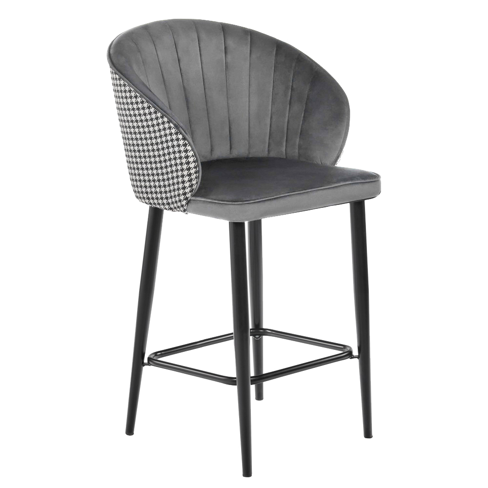 Стул полубарный Paola в комбинаторе с жаккардом, материал и цвет под заказ Bradex Home RF 0398