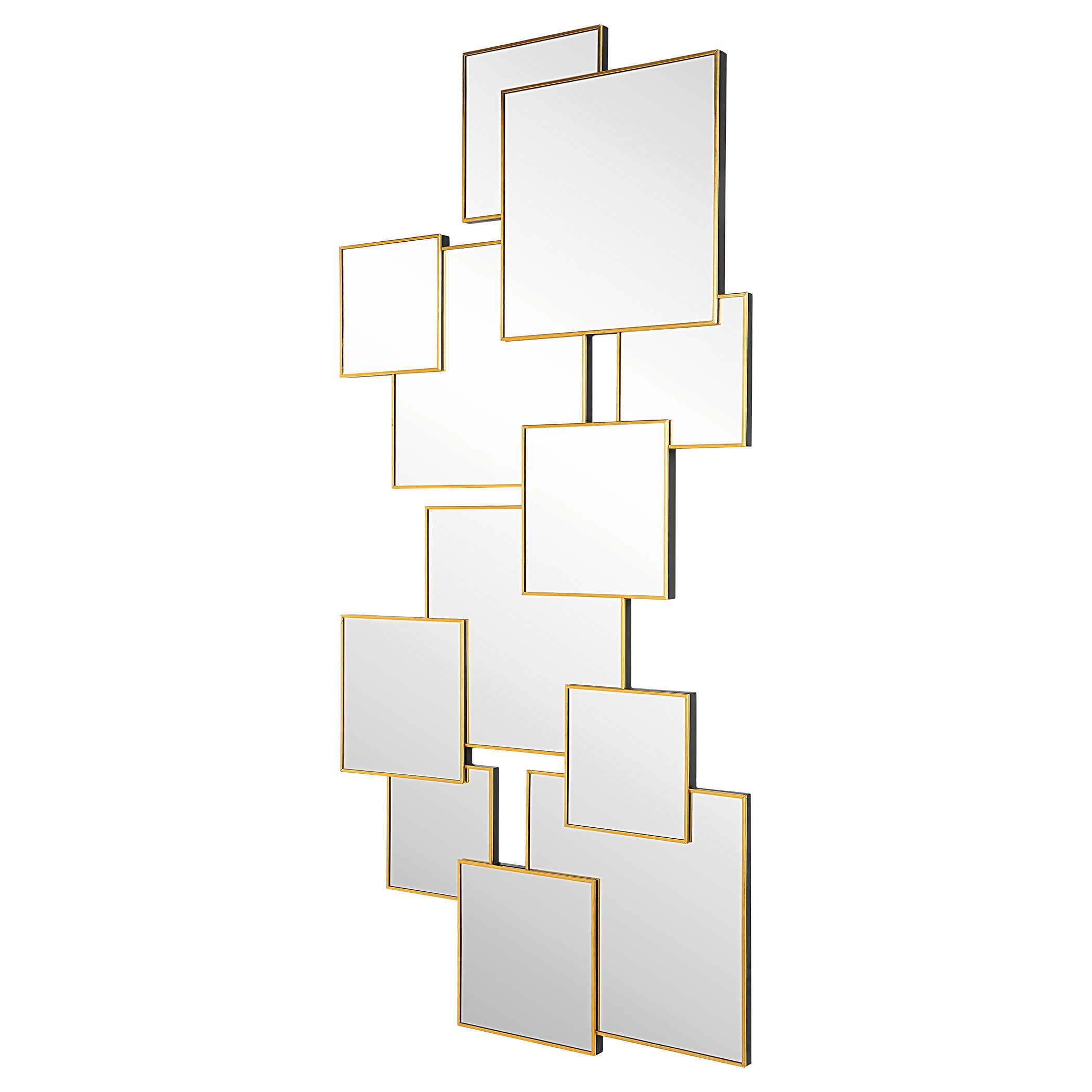 Золотое зеркальное панно Сорен Louvre Home LHDWM76309RJ