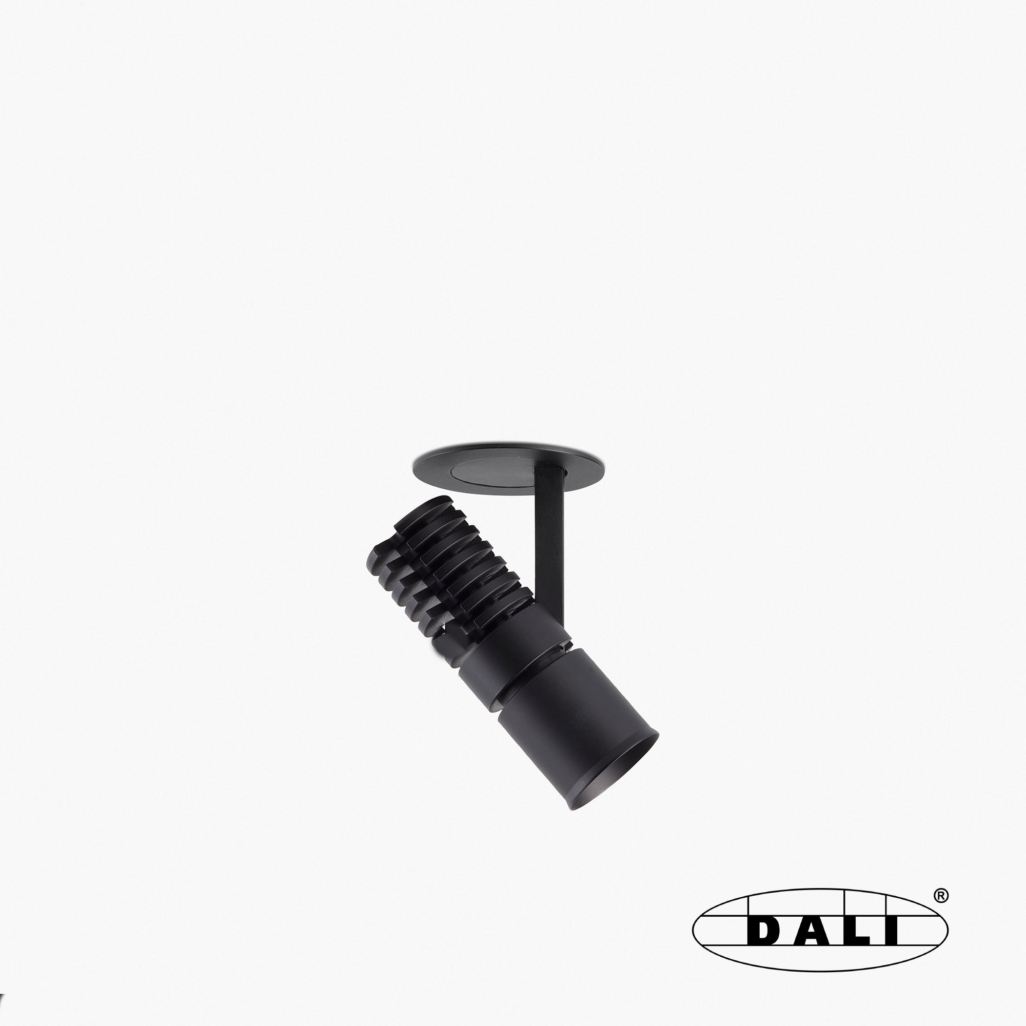 Uno черный/черный встраиваемый прожектор 8W 24° 2700K CRI90 DALI Faro
