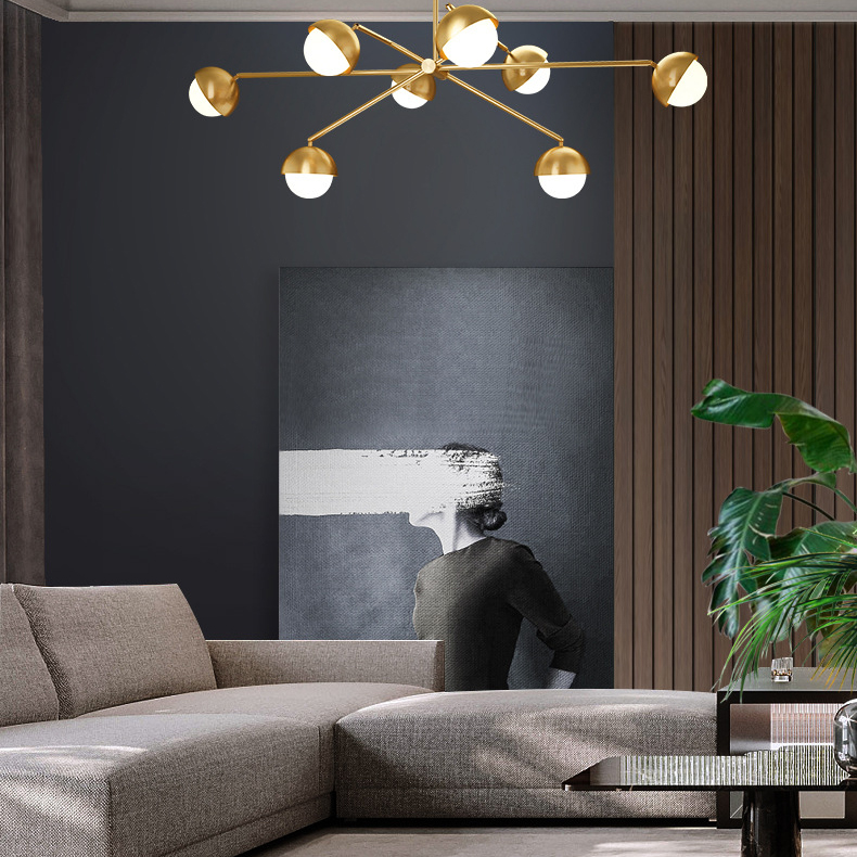 Потолочная люстра KENDALL L6 Black Gold by ImperiumLoft