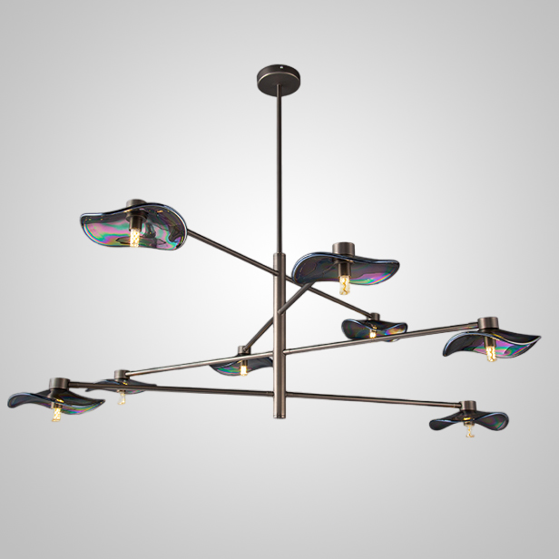 Потолочная люстра MILIAN CH L8 Black Cognac by ImperiumLoft