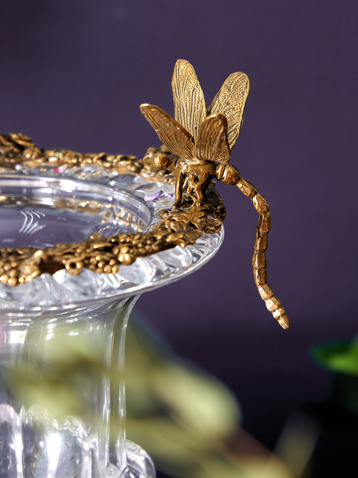 Ваза со стрекозами Glasar HGL317M/GLASS