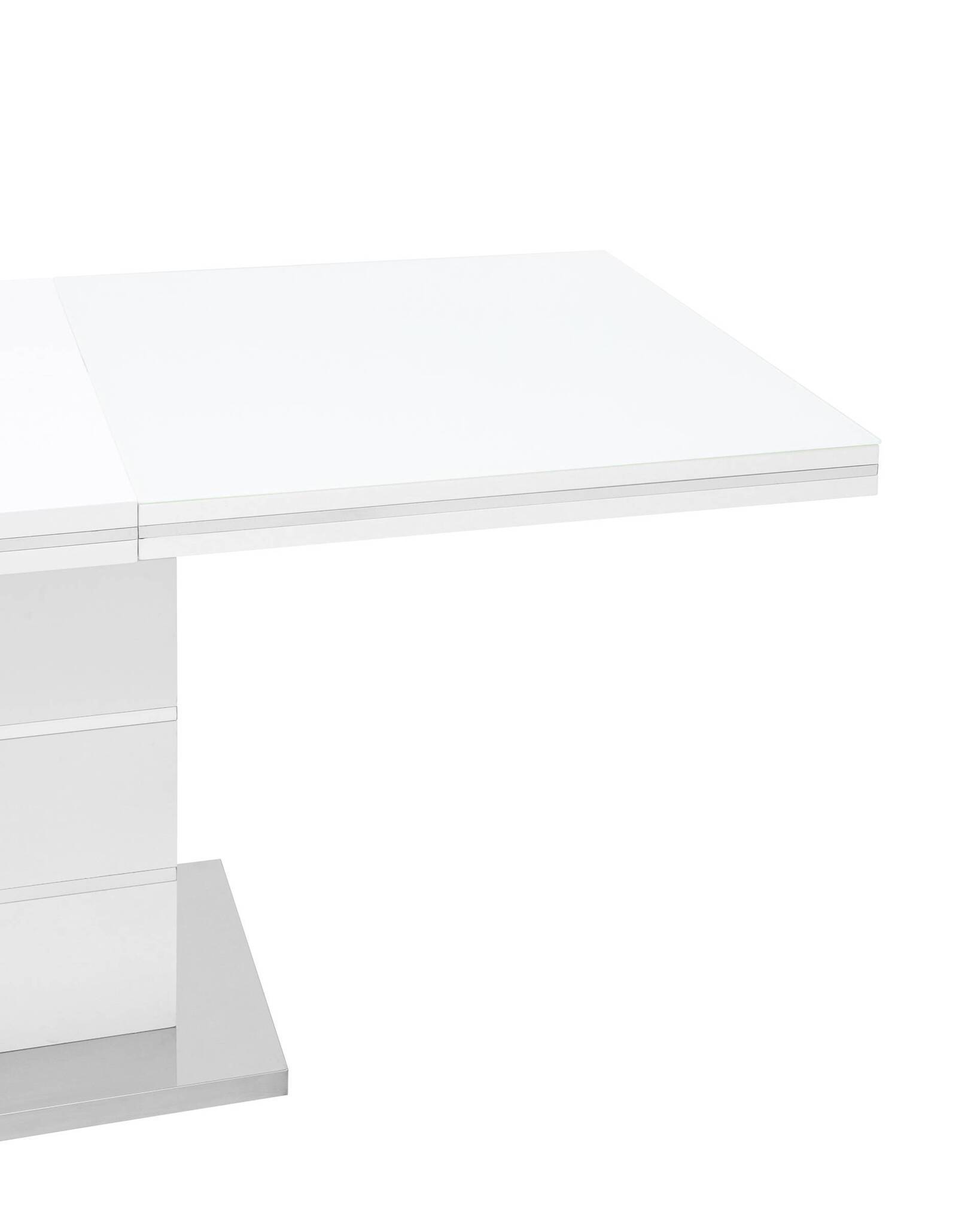 Стол обеденный Глазго раскладной 160-215*90 глянцевый белый Stool Group