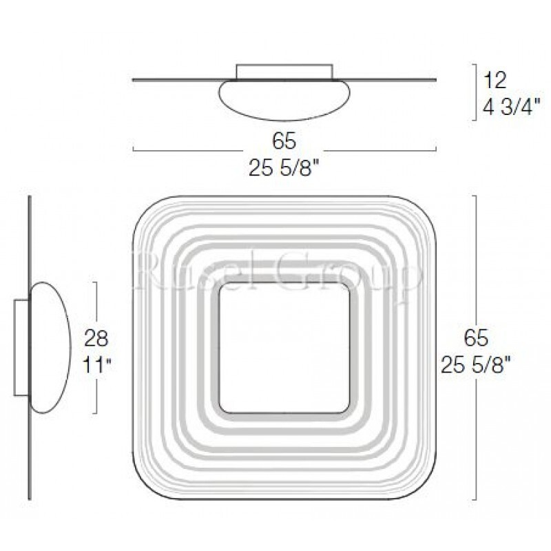 Настенно-потолочный светильник Leucos CORA P-PL65  (Aureliano Toso)