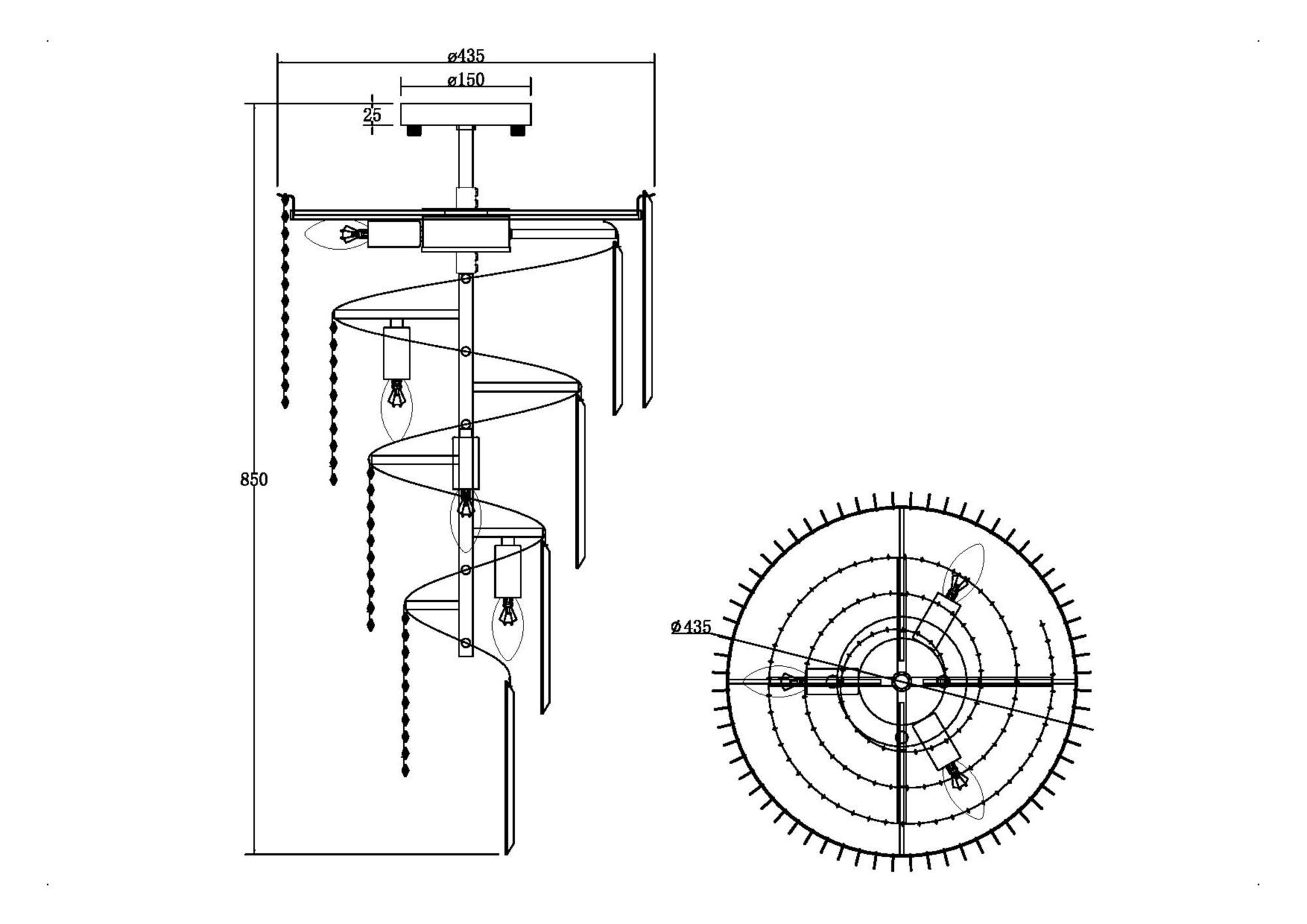 Подвесной светильник Maytoni RC002PL-12CH