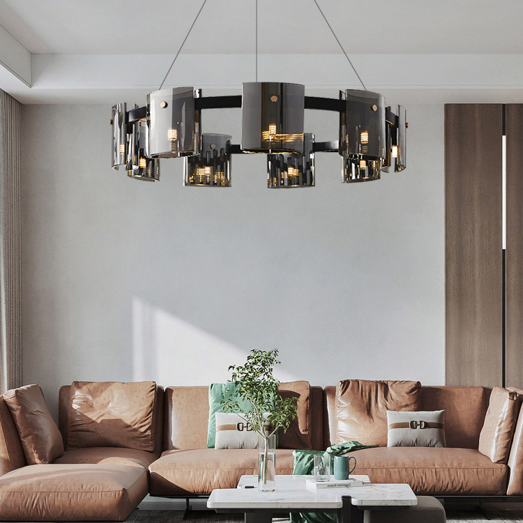 Подвесная люстра JANICE D100 Brass Amber by ImperiumLoft