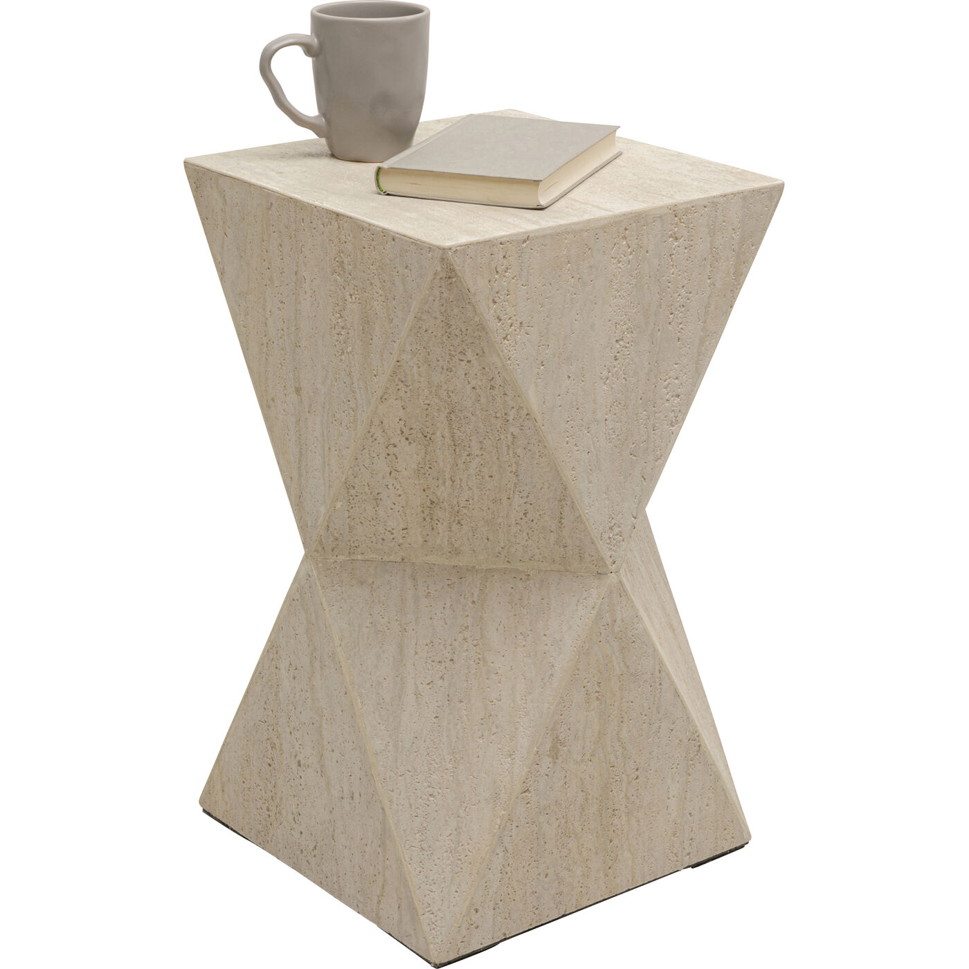 Стол приставной Luxury Triangle Travertine 54cm KARE 70698
