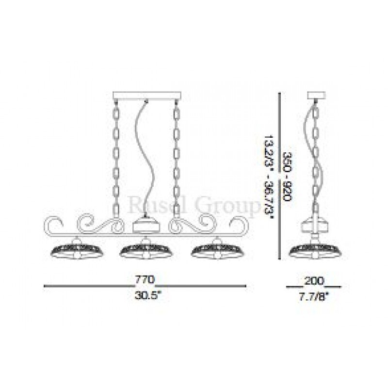 Подвесной светильник Ideal Lux BASSANO SB3