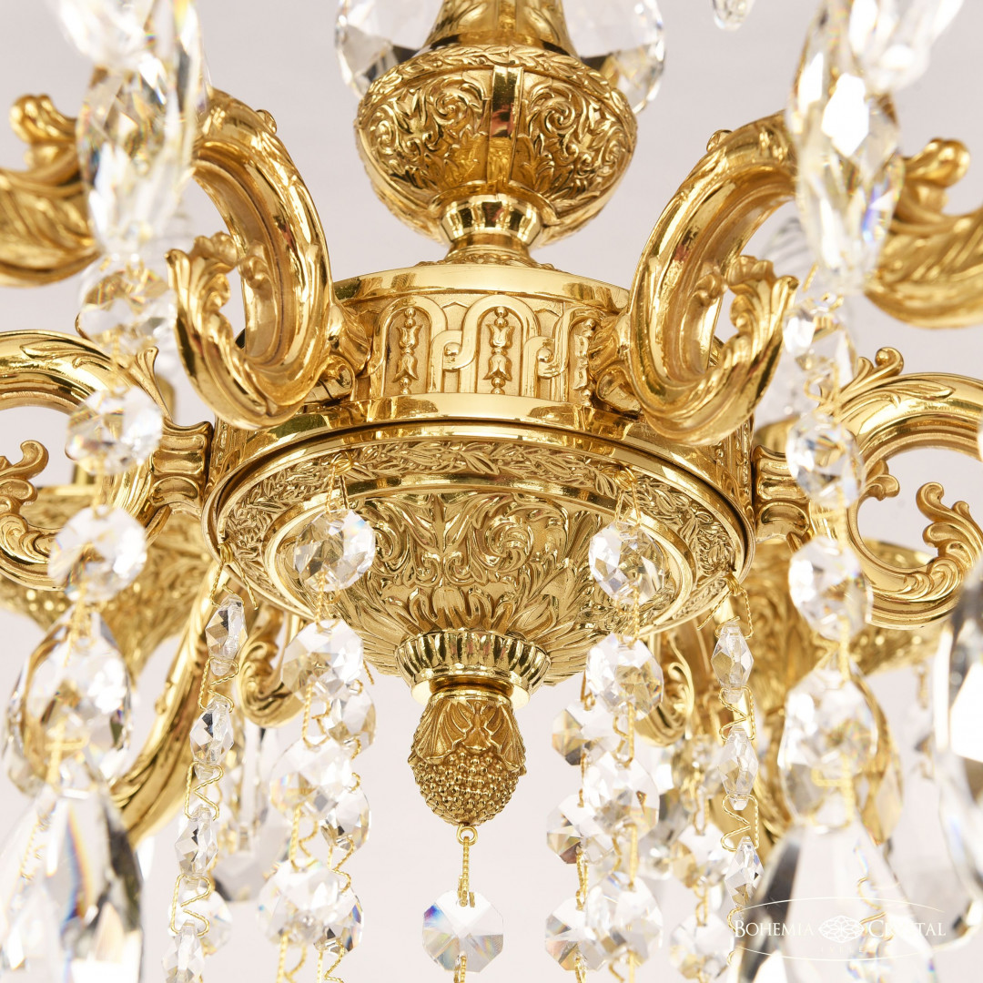 Люстра бронзовая с хрусталём 71101/6/125 B G