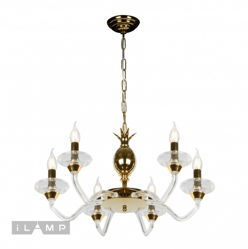 Подвесная люстра iLamp YT2049-8 GD+Cear
