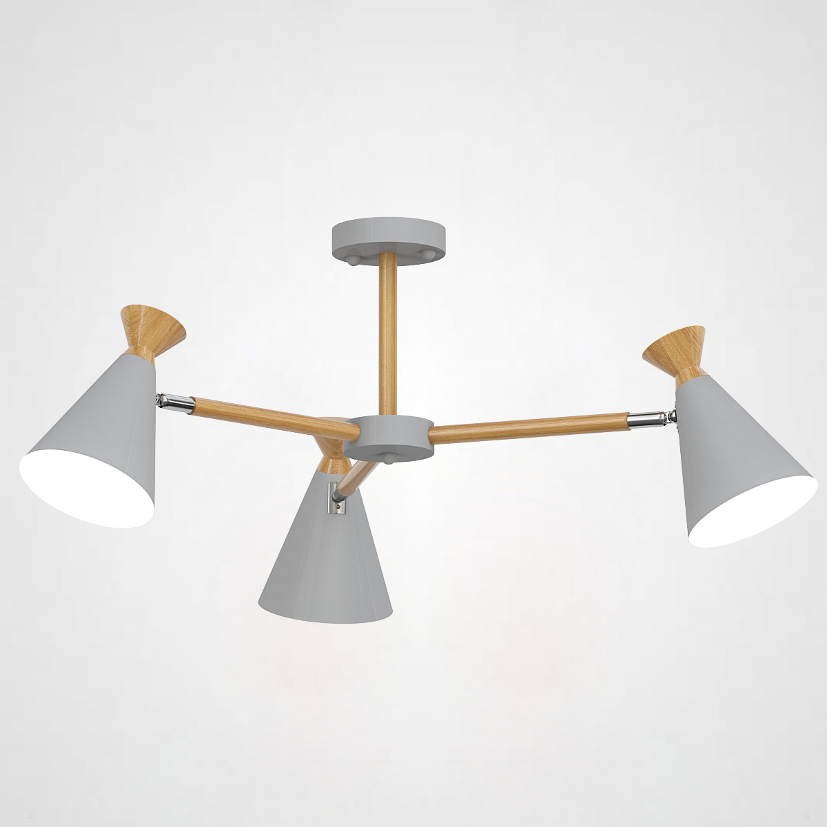 Люстра на штанге OLA D60,5 Gray by ImperiumLoft