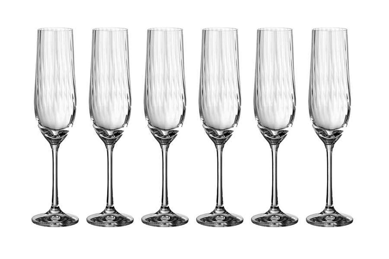 Набор из 6ти бокалов для шампанского "Waterfall" 190 мл Garda Decor 674-101